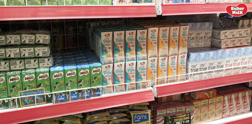 mua sữa thực vật tại các siêu thị