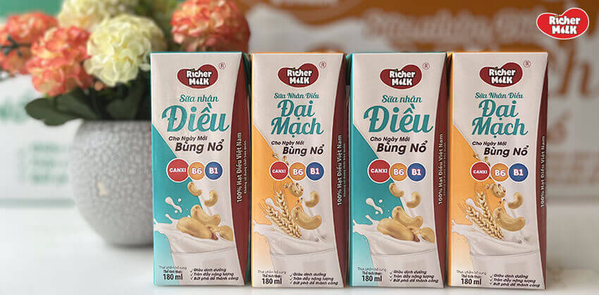 sữa hạt điều Richer Milk là đại diện cho khát vọng của tập đoàn Vinapro